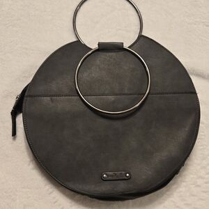 Simply Noelle Chic Charcoal Gray Circular Handbag